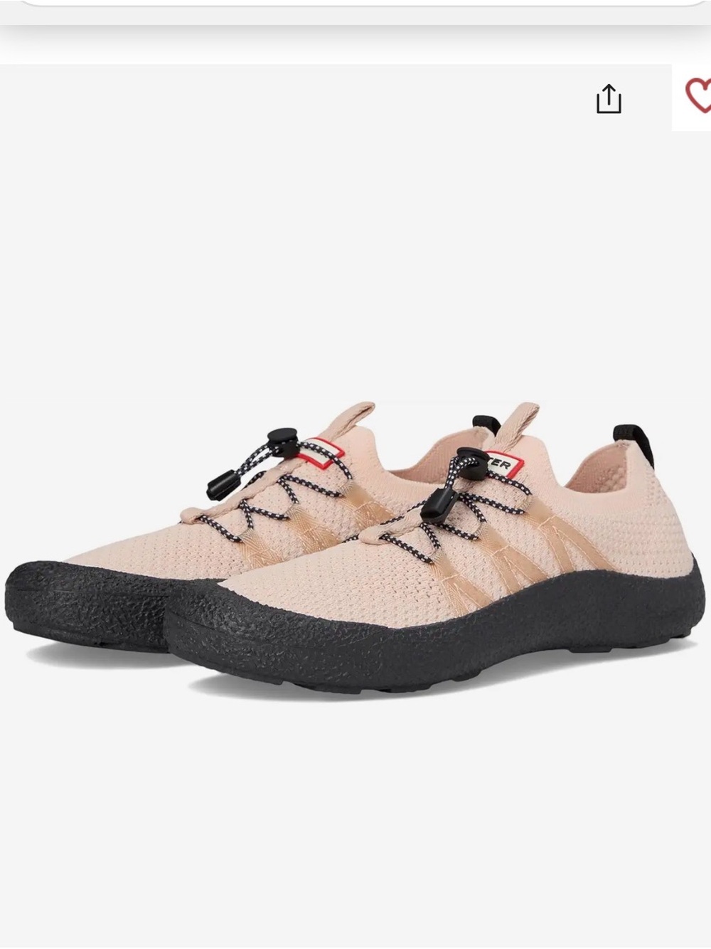 Hunter Pink Knit Slip-On Sneakers with Black Soles - Size 10
